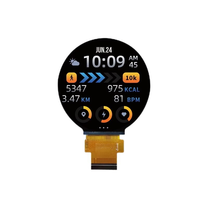 2.76inch Full Round IPS LCD Screen SPI RGB Interface 480*480 Car Gauge LCD Display
